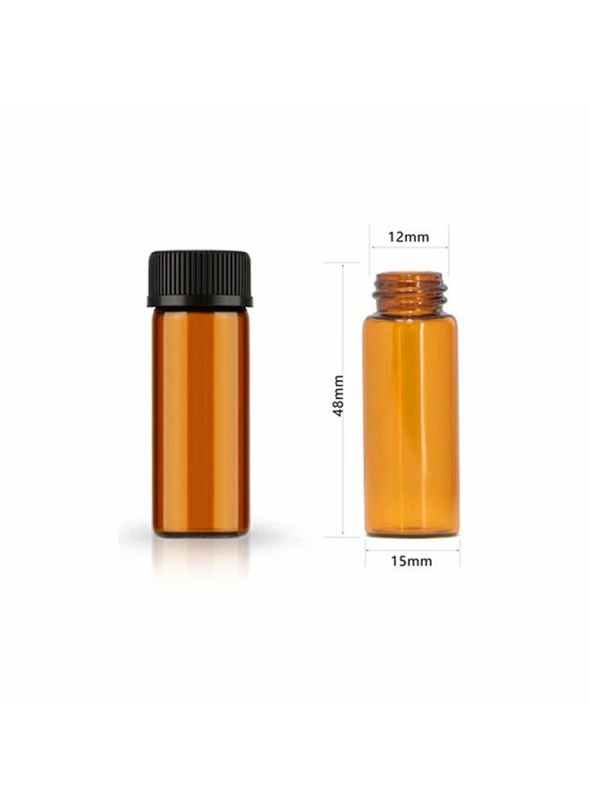 AFMNQZ 50Pack Set 5ML Amber Glass Bottle with Orifice Reducer and Cap Small Essential Oil Vials (5ML) - Image 2