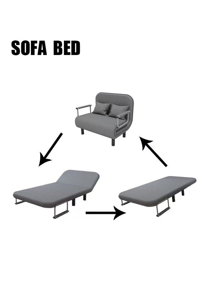 fashionhome Multifunction 2 In 1 Modern Design Convertible Extendable Sofa Bed with Pillow Folding Chair Bed with Armrest Double Sleeper Comfortable Ergonomic Lounge Couch Bed Napping Bed Combination Furniture  - Image 3