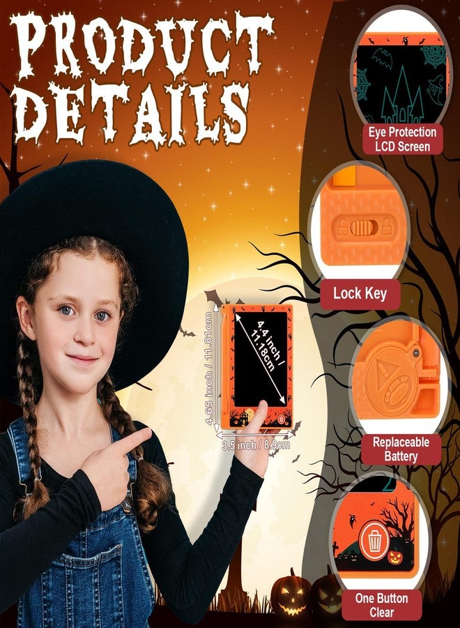 Nezyo 12 Pack Halloween Party Favors Goodie Bag Stuffers for Kids,4.4 Inch Mini LCD Writing Tablet Doodle Board Painting Drawing Pads Bulk Boo Trick or Treat Basket Bucket Fillers Classroom Toy Gifts - Image 2