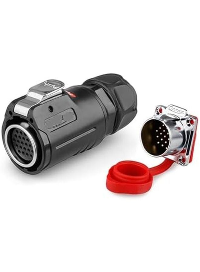 Male Plug Set LP24 Waterproof 24 Pin M24 Signal 5A Power Round Cable Connector Socket - Image 3