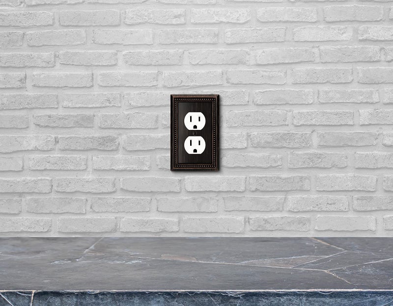 Henne Bery Sunken Pearls Heavy Duty Decorative Wall Plate Switch Plate Outlet Cover (Single Duplex, 3 Pack, Aged Bronze) - Image 5