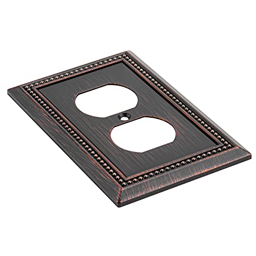Henne Bery Sunken Pearls Heavy Duty Decorative Wall Plate Switch Plate Outlet Cover (Single Duplex, 3 Pack, Aged Bronze) - Image 2