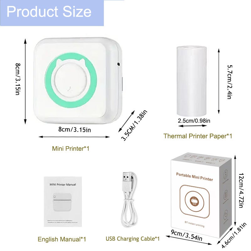 Factory Convenient Mini Wrong Question Student Pocket Bluetooth Inkless Text Po Label Thermal Printer - Image 5