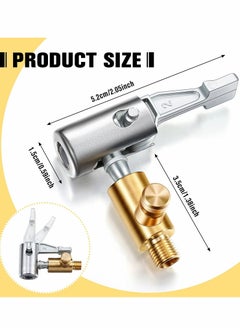 Y&D 4 Pcs Tire Air Chuck Inflation Hose Adapter Lock, Repair End with Barb Connector to Connect Portable Head for Car Bike Pump  - Image 4