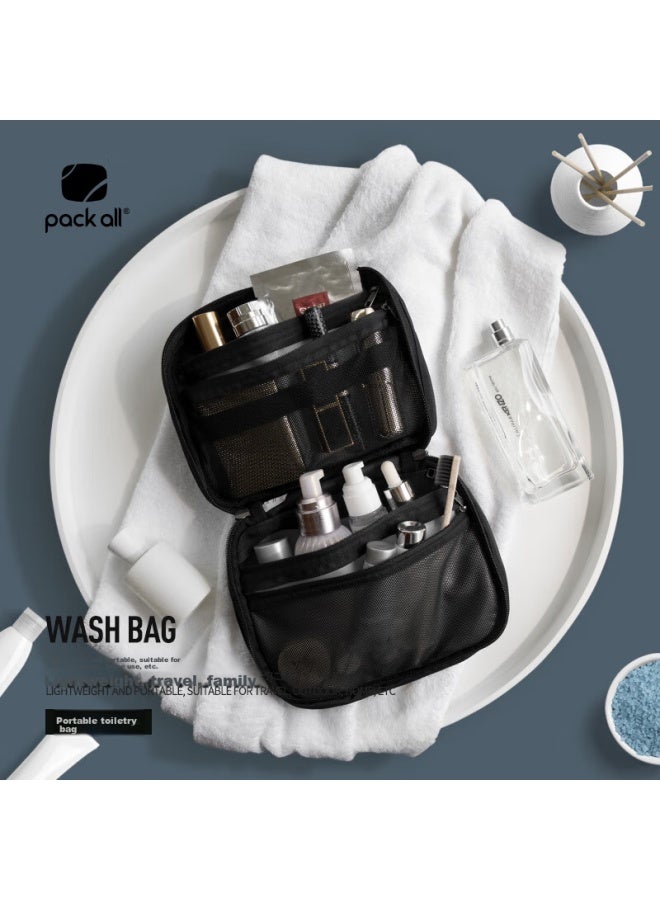 Pack All Toiletry Bag Travel Organizer Large Capacity For Men And Women Business Trip Portable Toiletry Storage Pouch Gray - Image 2