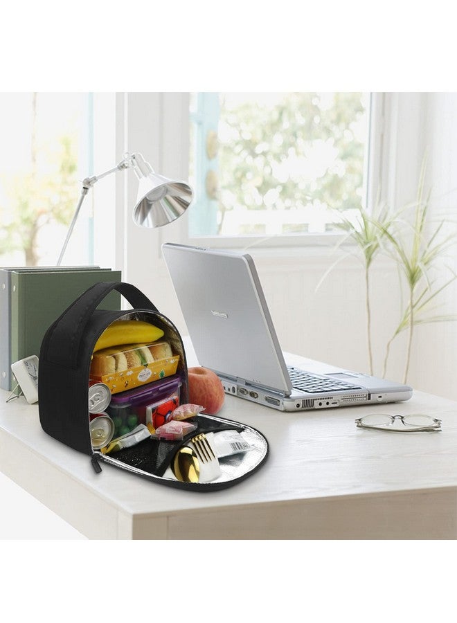 Gloppie Insulated Lunch Bags Lunch Box Cooler Bags Black Lunch Tote Bag for Bento Box, for Kids Adult - Image 2