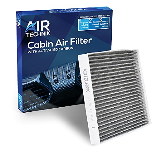 AirTechnik CF12160 Cabin Air Filter w/Activated Carbon | Fits Hyundai Kona 18-23, Kona N 22-23 Tuscon 16-21, Veloster 19-21, Venue 20-25, Kia Seltos 20-25, Soul 20-25, Sportage 17-22 - 97133-D3000 - Image 1