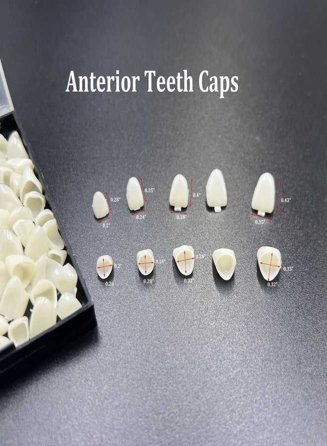 HRASY 1 Box False Teeth Crown Repair Kit Dental Anterior Veneers Fake Tooth Cap Crown with Thermal Beads for Fixing or DIY - Image 2