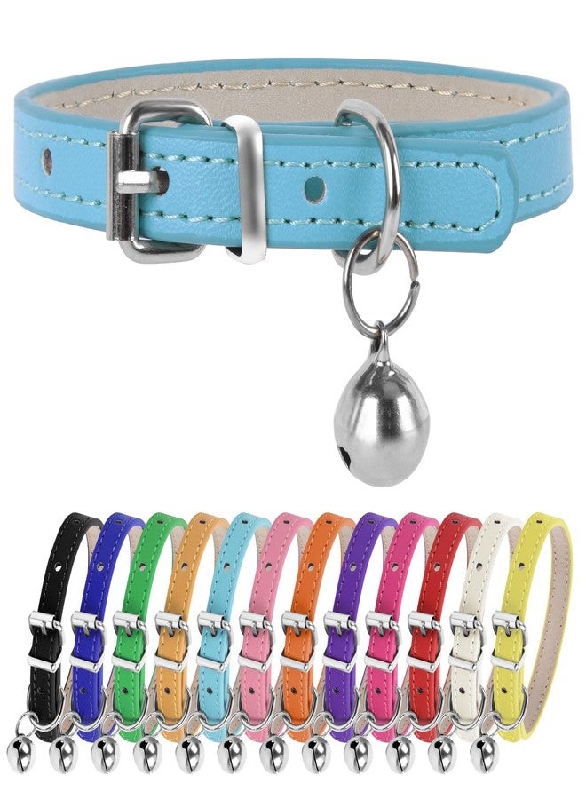 ChengFu XXS Dog Collar Teacup Dog Collar, Light Blue Dog Collar, Teacup Dog Collar for Small Dogs Cats, Pink, 3/8 inch Width - Image 1