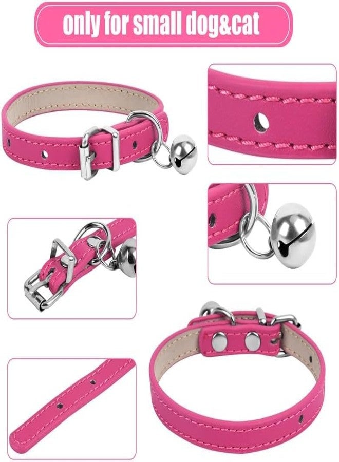 ChengFu XXS Dog Collar Teacup Dog Collar, Light Blue Dog Collar, Teacup Dog Collar for Small Dogs Cats, Pink, 3/8 inch Width - Image 3