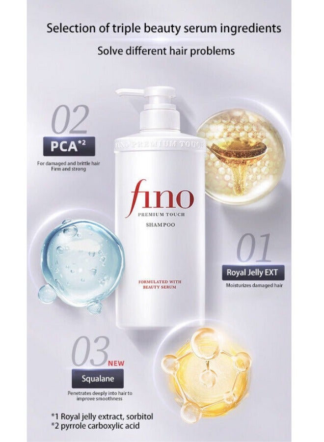 Fino Premium Touch Luxury Hair Care Set - Shampoo (550ml), Conditioner (550ml), and Mask (230g) - for Dry Damaged Hair Repair - Image 4