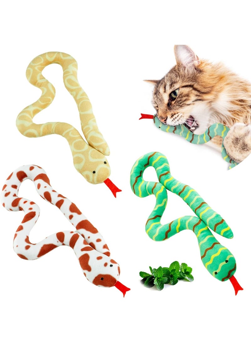 Catnip Toys for Cats, Interactive Plush Chew Toy, Soft and Durable Catnip Toy for Kittens, Soft Pet Toy (Snake) - Image 1
