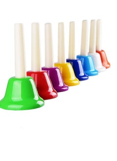 Generic Hand Bells Set, Colorful Percussion 8 Note Diatonic Metal Hand Bell Kit for Toddler, Kid, Adults, Used for Festival, Musical Teaching, Church Chorus, Wedding, Family Party (Hand Bells)  - Image 1