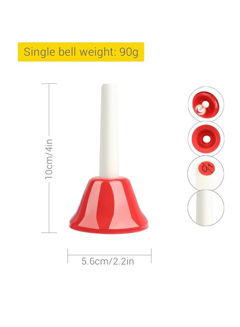 Generic Hand Bells Set, Colorful Percussion 8 Note Diatonic Metal Hand Bell Kit for Toddler, Kid, Adults, Used for Festival, Musical Teaching, Church Chorus, Wedding, Family Party (Hand Bells)  - Image 2