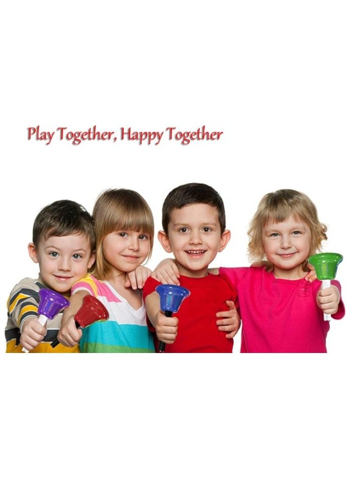 Generic Hand Bells Set, Colorful Percussion 8 Note Diatonic Metal Hand Bell Kit for Toddler, Kid, Adults, Used for Festival, Musical Teaching, Church Chorus, Wedding, Family Party (Hand Bells)  - Image 4
