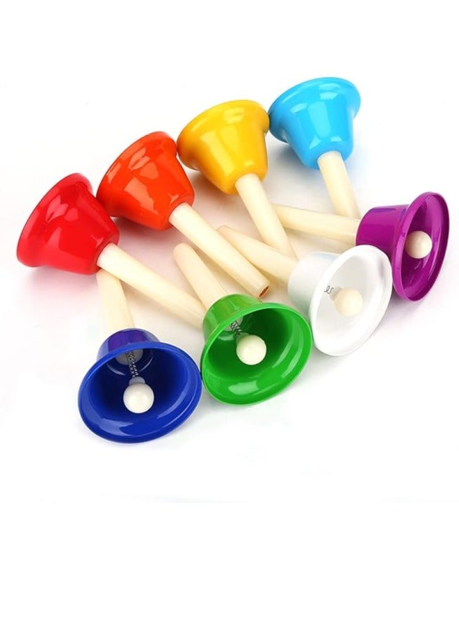 Generic Hand Bells Set, Colorful Percussion 8 Note Diatonic Metal Hand Bell Kit for Toddler, Kid, Adults, Used for Festival, Musical Teaching, Church Chorus, Wedding, Family Party (Hand Bells)  - Image 5