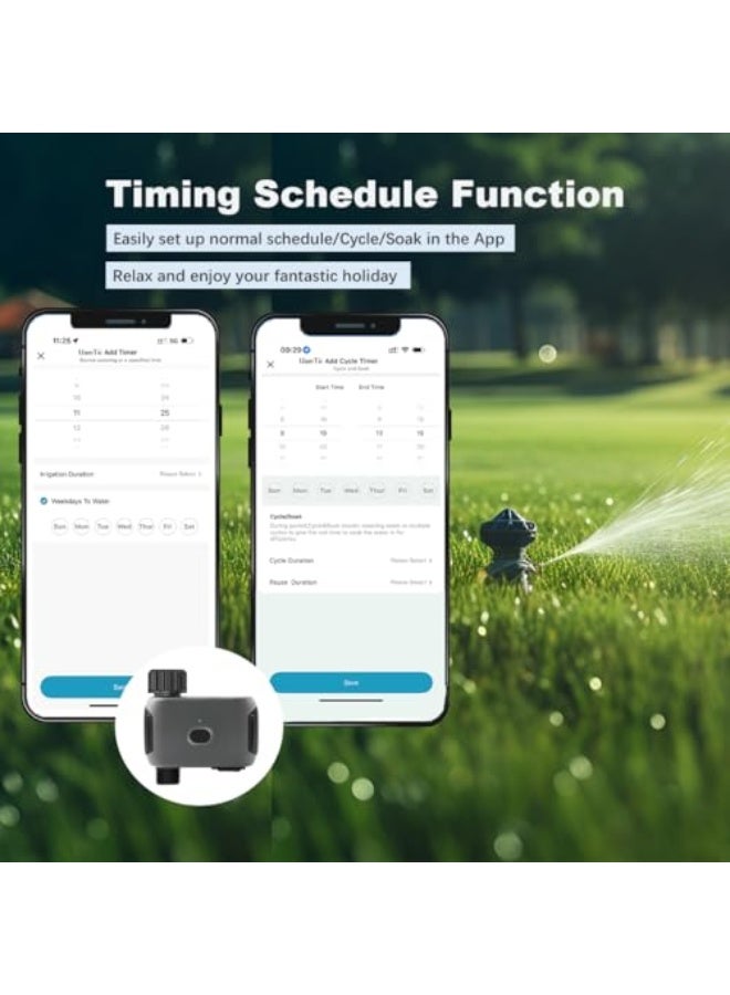 Generic UanTii Smart Irrigation Water Timer Tuya WiFi Sprinkler Timer for Garden Hose,Smart Water Valve controller,APP Remote Control,No Hub Required,Woks with Alexa and Google Home (1 outlet) - Image 3