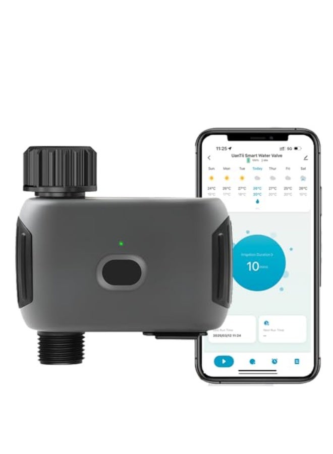 Generic UanTii Smart Irrigation Water Timer Tuya WiFi Sprinkler Timer for Garden Hose,Smart Water Valve controller,APP Remote Control,No Hub Required,Woks with Alexa and Google Home (1 outlet) - Image 1