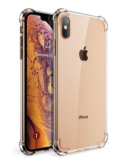 iPhone XS Max Case - Clear Soft Flexible TPU Anti-Shock Slim Transparent Back Cover with Reinforced Bumper Corners