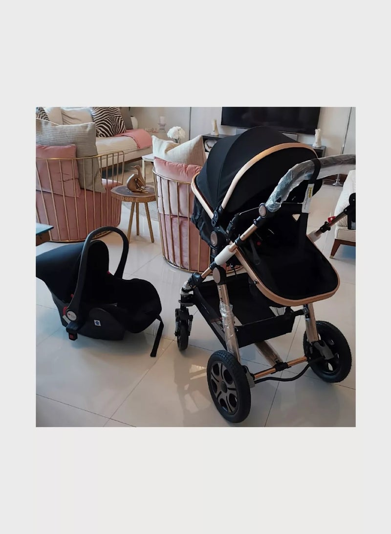بيكابو نظام السفر لعربة الأطفال الفاخرة بيكابو 4 في 1 باللون الأسود - Image 2