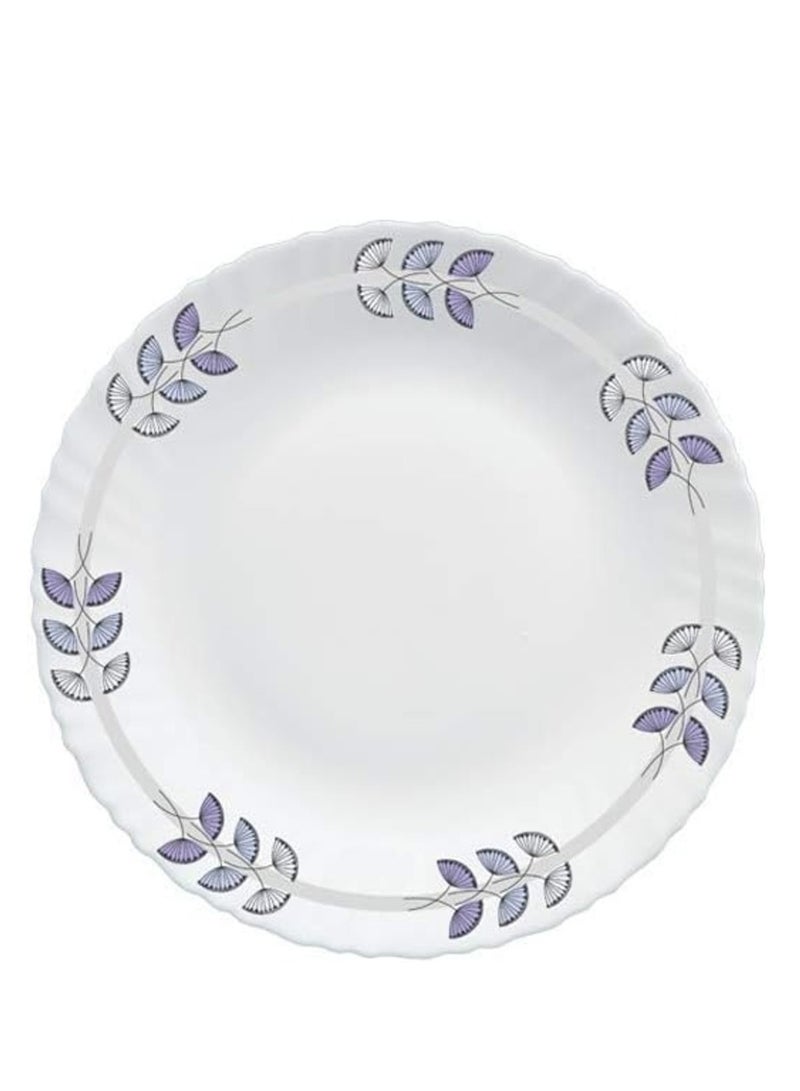 بريتيش شيف طقم عشاء أوبال أواني 15 قطعة - آمن للاستخدام في الميكروويف وغسالة الأطباق - طقم أواني طعام فلوريت مع 4 أطباق كاملة/4 أطباق جانبية/4 أوعية خضروات/1 وعاء تقديم/2 ملعقة - Image 2