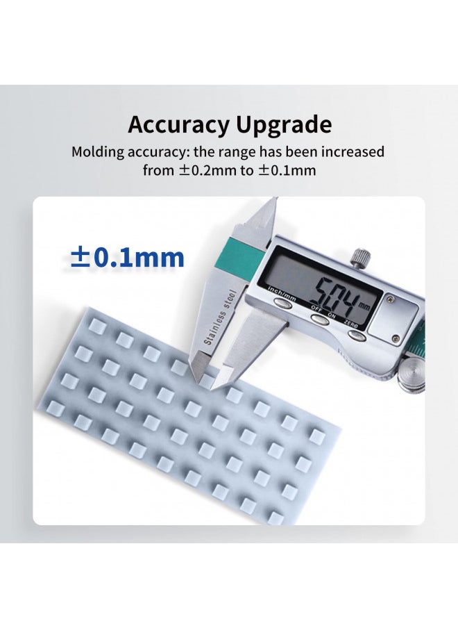 ANYCUBIC Upgraded Standard 3D Printer Resin, 405nm SLA Fast UV-Curing Resin, High Precision & Rapid Photopolymer for 8K Capable LCD/DLP/SLA 3D Printing (Grey, 1000g)