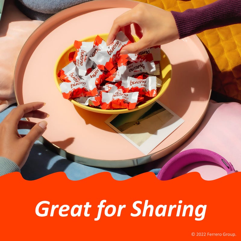 كيندر بوانو ميني، عبوة حفلات 125 قطعة، شوكولاتة بالحليب وكريمة البندق، ألواح شوكولاتة مغلفة فردياً، 23.8 أونصة - Image 4