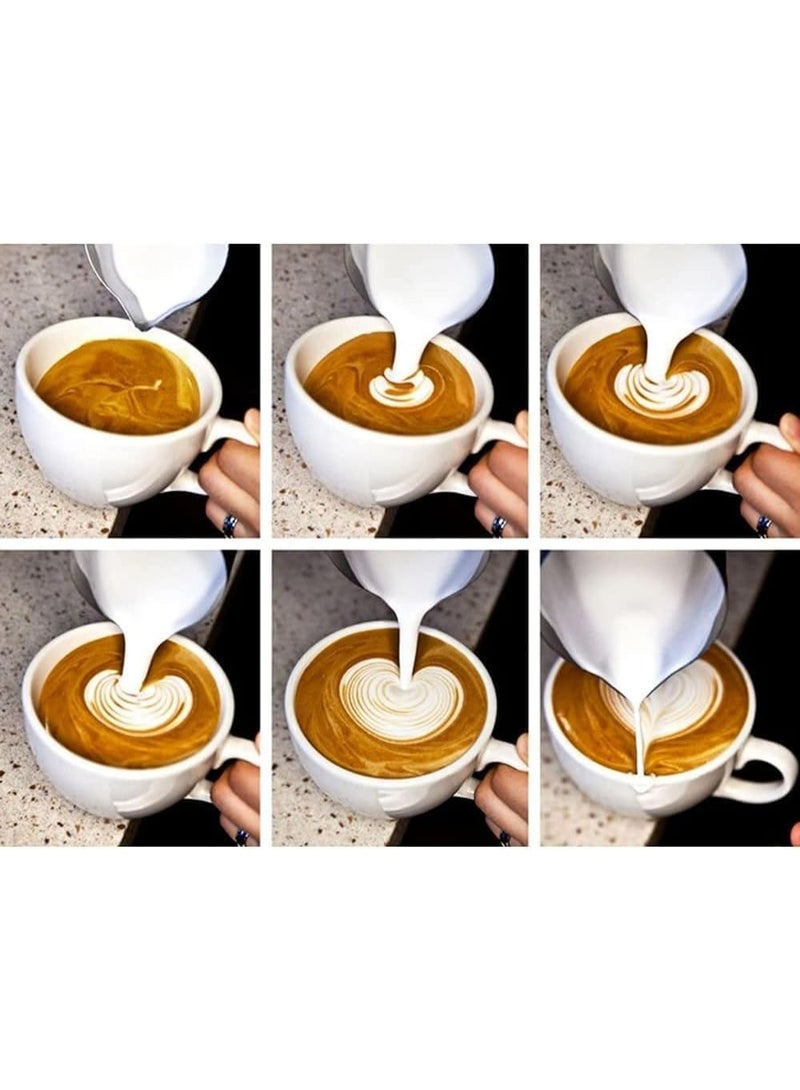 Milk Jug Stainless Steel Milk Frothing Pitcher with Thermometer Large 600ml for Coffee Espresso Machines and Latte Cappuccino Art, Easy to Clean  - Image 4