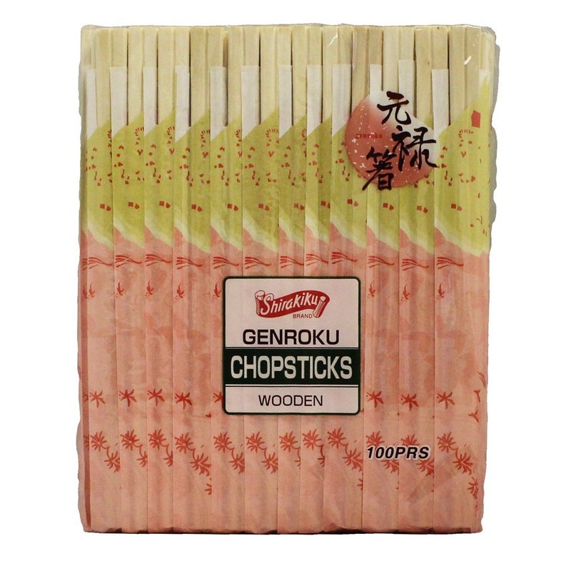 Shirakiku Disposable Wooden Chopsticks, 100 Pairs