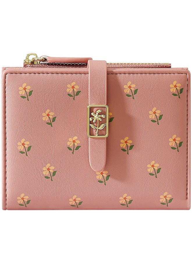 YINHEXI Wallet For Women Womens Wallet Card Holder Small Bifold Rfid Blocking Purse Cute Small Leather Pocket Wallet For Women Girls Ladies Mini Short Purse (Salmon)  - Image 1