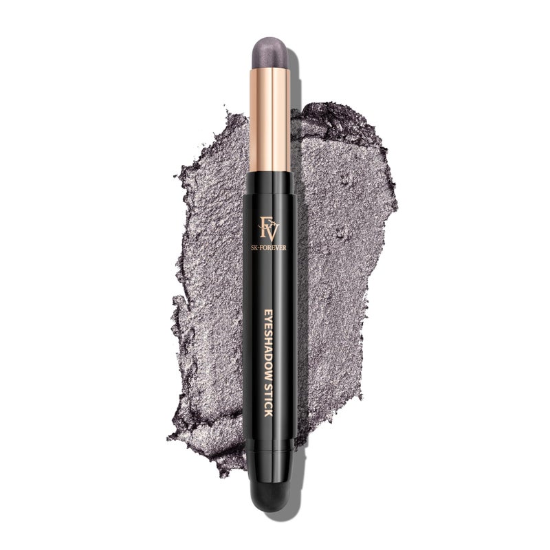 FV Cream Shimmer Eyeshadow Stickï¼ŒLong Lasting & Waterproof, Multi-Use & High Pigment Eyeshadow Makeup Stick, Smoky Grey Shimmer - Image 1
