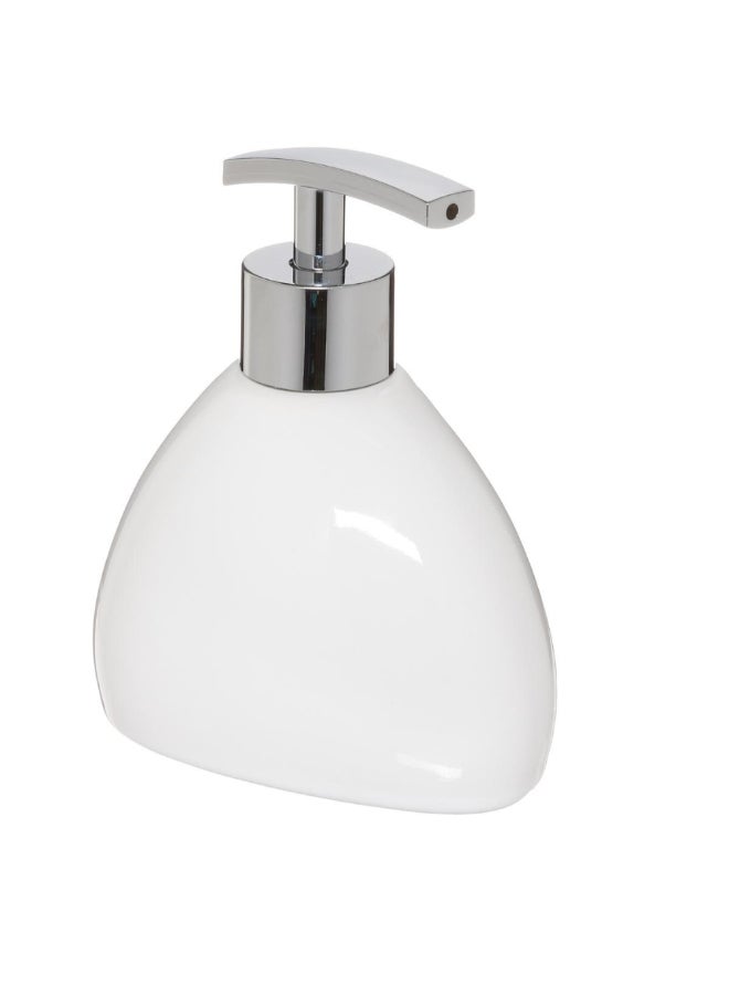 Five Simply Smart Colorama Pump Mechanism Soap Dispenser White and Silver 250 ml 138013I - Image 1