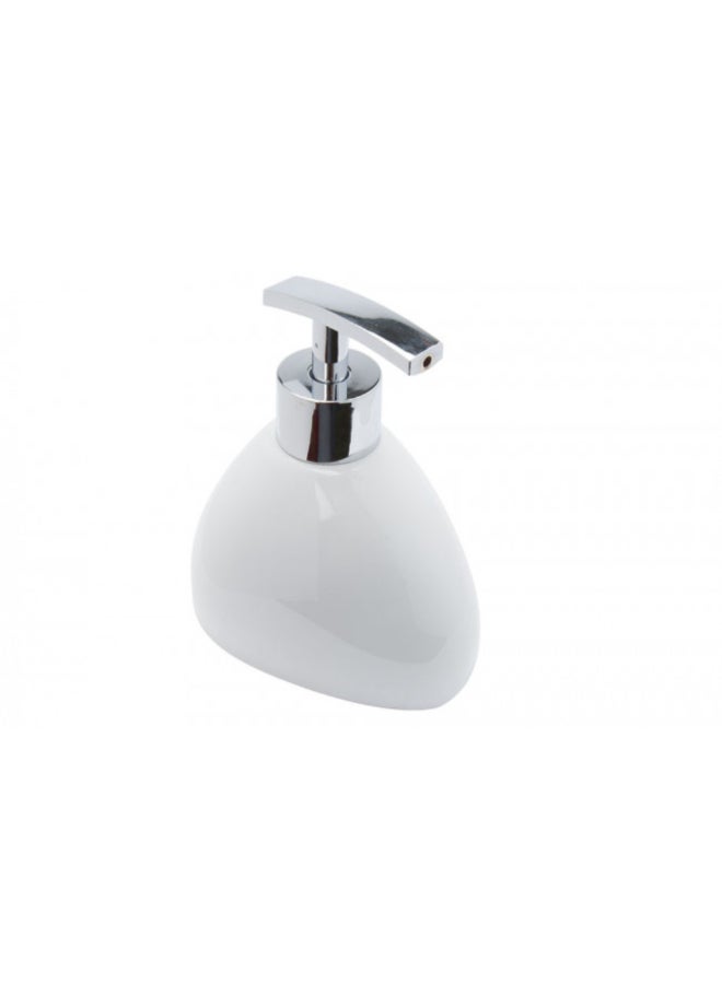 Five Simply Smart Colorama Pump Mechanism Soap Dispenser White and Silver 250 ml 138013I - Image 3