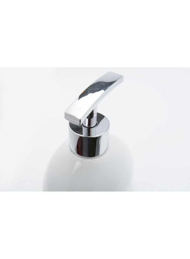 Five Simply Smart Colorama Pump Mechanism Soap Dispenser White and Silver 250 ml 138013I - Image 4