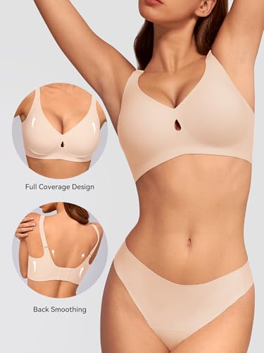 LUCKMEEY Bras for Women No Underwire Push Up Wireless Bra Seamless Bras Full Coverage Supportive Everyday Bra with Lift - Image 4