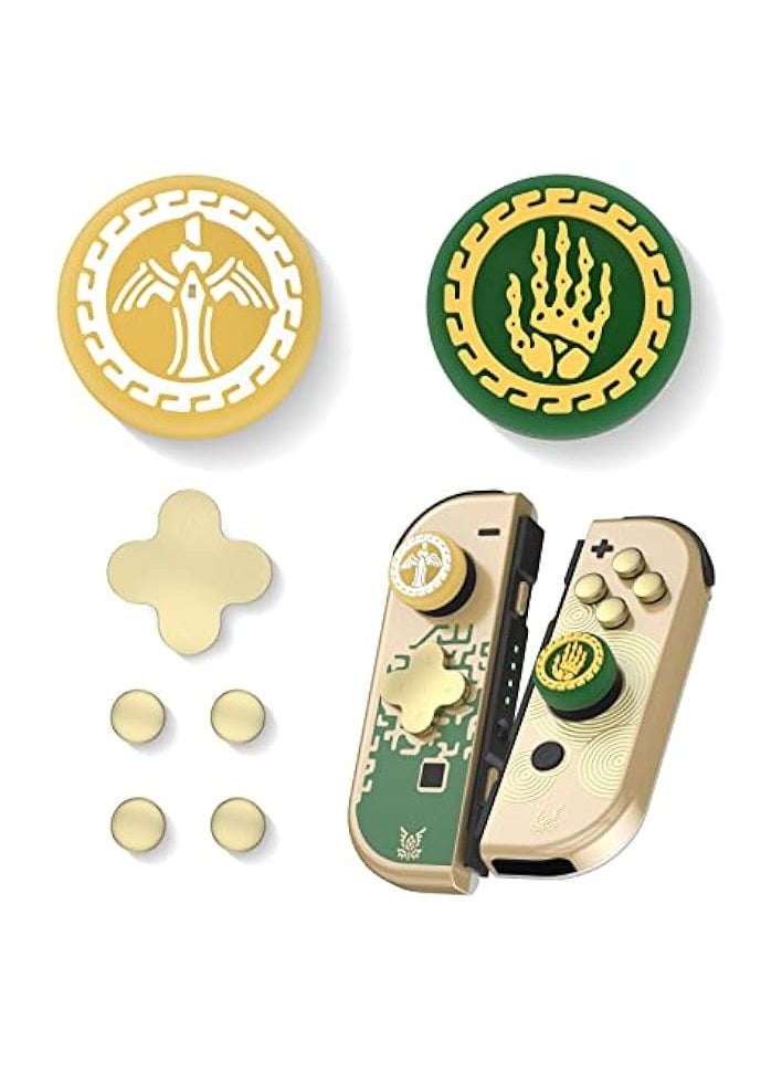 PROMASS witch Button Caps, Switch Dpad Cover Set with Switch Thumb Grip Caps - SwordHand  - Image 1