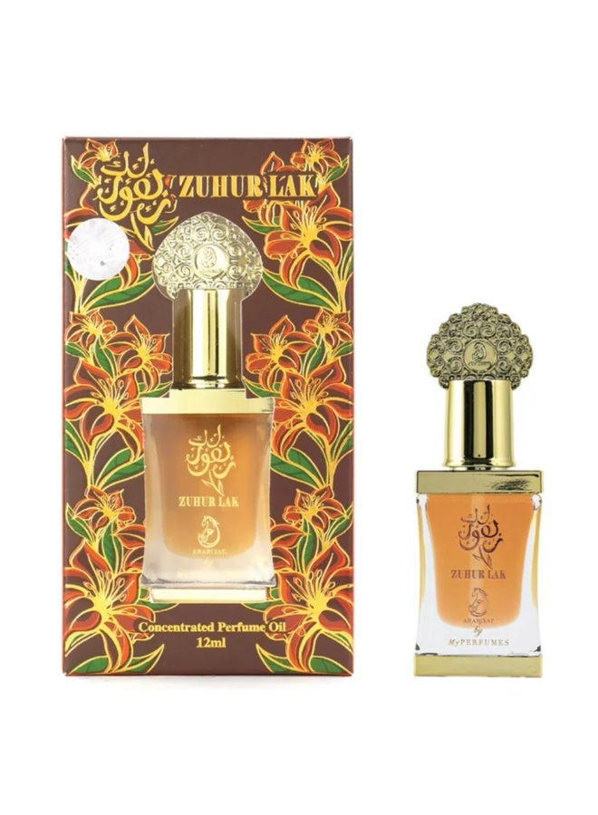 my perfumes ZUHUR LAK from ARABIYAT Non Alcoholic Attar or Concentrated Perfume Oil for Men and Women 12ml - Image 1