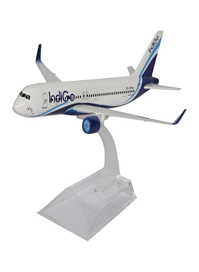 Kartique Aeroplane for Kids Die Cast Metal Model | 16 CM Scale Airplane Toy with Stand | Collectible Aircraft Replica for Aviation Lovers, Travel Enthusiasts (Indigo) - Image 4