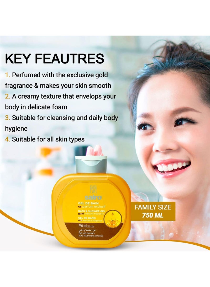 Sairo Gold Shower Gel - 750 ml  - Image 2