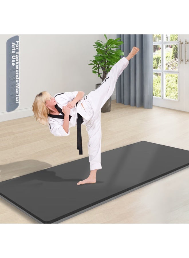 GK Mat, Soundproof Mat, Shock-Absorbing Mat, Thickened Aerobics Mat, Fitness Non-Slip Floor Mat, 1750*800*20Mm, Black And Gray - Image 4