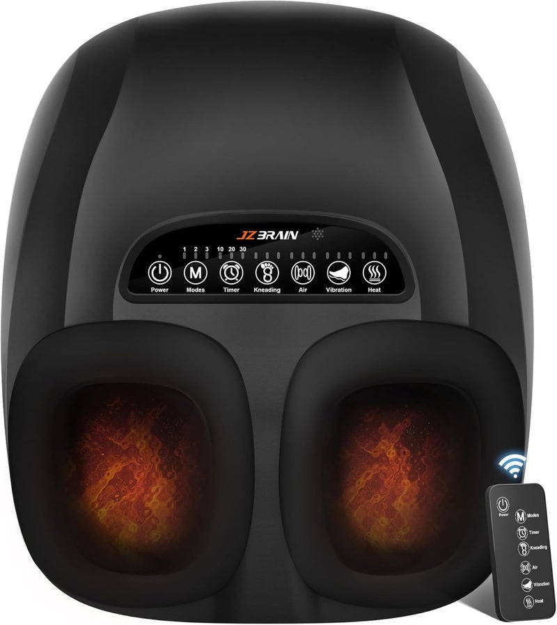 JZBRAIN Foot Massager with Heat Shiatsu Electric Foot Massagers Machine with Vibration Compression for Plantar Fasciitis Neuropathy Relax for Home Office Use - Image 2