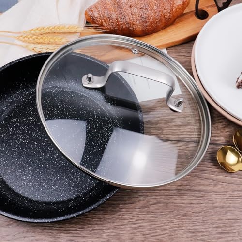 Antrader Tempered Glass Lid,12" Glass Covers for Pots,Pans and Skillets,1Set,Clear - Image 2