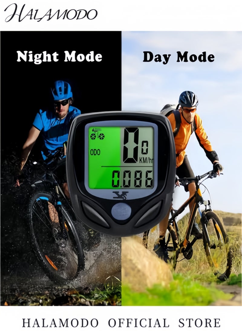 HALAMODO Bicycle Speedometer and Odometer Wireless Waterproof Cycle Bike Computer with LCD Display Speedometer Accurate Speed Tracking & Multi-Functions - Image 3