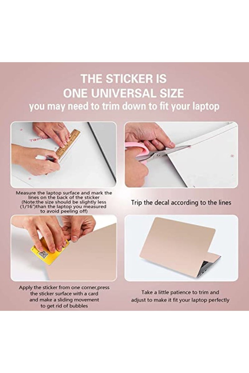 AORTDES 15 15.4 15.6 Inches Laptop Skin Sticker Reusable 12.1 13 13.3 14 Inches Netbook Skin Sticker Personalized Universal Notebook PC Art Protector Cover - Image 3