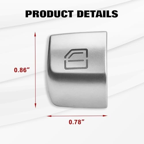 x xotic tech Xotic Tech Silver Car Window Control Power Push Button Cap Replacement,Window Glass Lift Master Switch Repair Cover,Compatible with Mercedes Benz C E S GLC Class W205 W213 W222 W253 X253(Rear Left) - Image 5