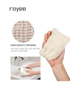 Royee 6Pcs Soap Exfoliating Bag, Natural Soap Saver Hand Made Sisal Mesh Soap Bag Bar Soap Bag with Drawstring for Bath & Shower Use  - Image 5
