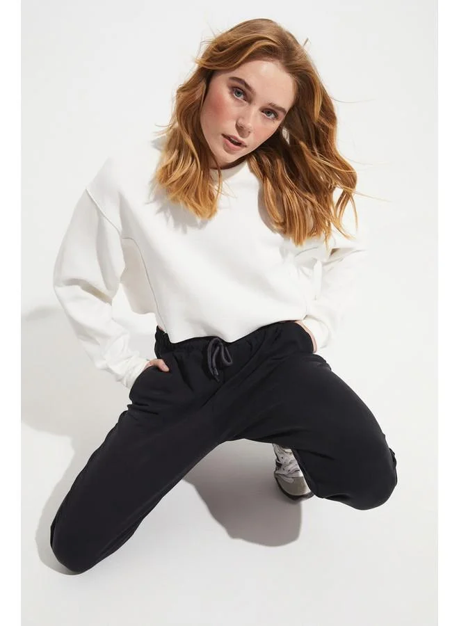 JUNE June Women Modal Blend Relaxed Fit Basic Jogger Sweatpant Anthracite