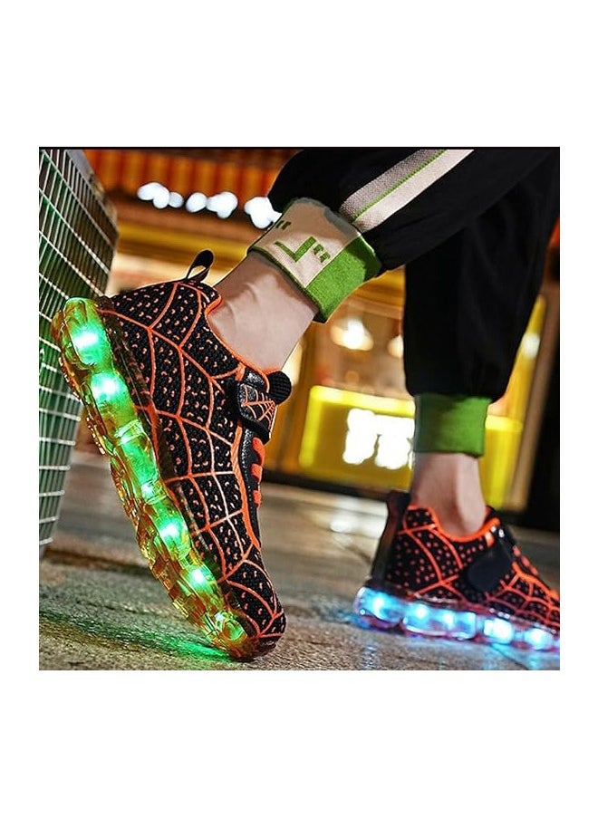 Al Aoyama Al Aoyama Kids LED Light Up Shoes, Fashion LED Sneakers USB Rechargeable Glowing Luminous Shoes for Boys Girls Toddler Child  - Image 4
