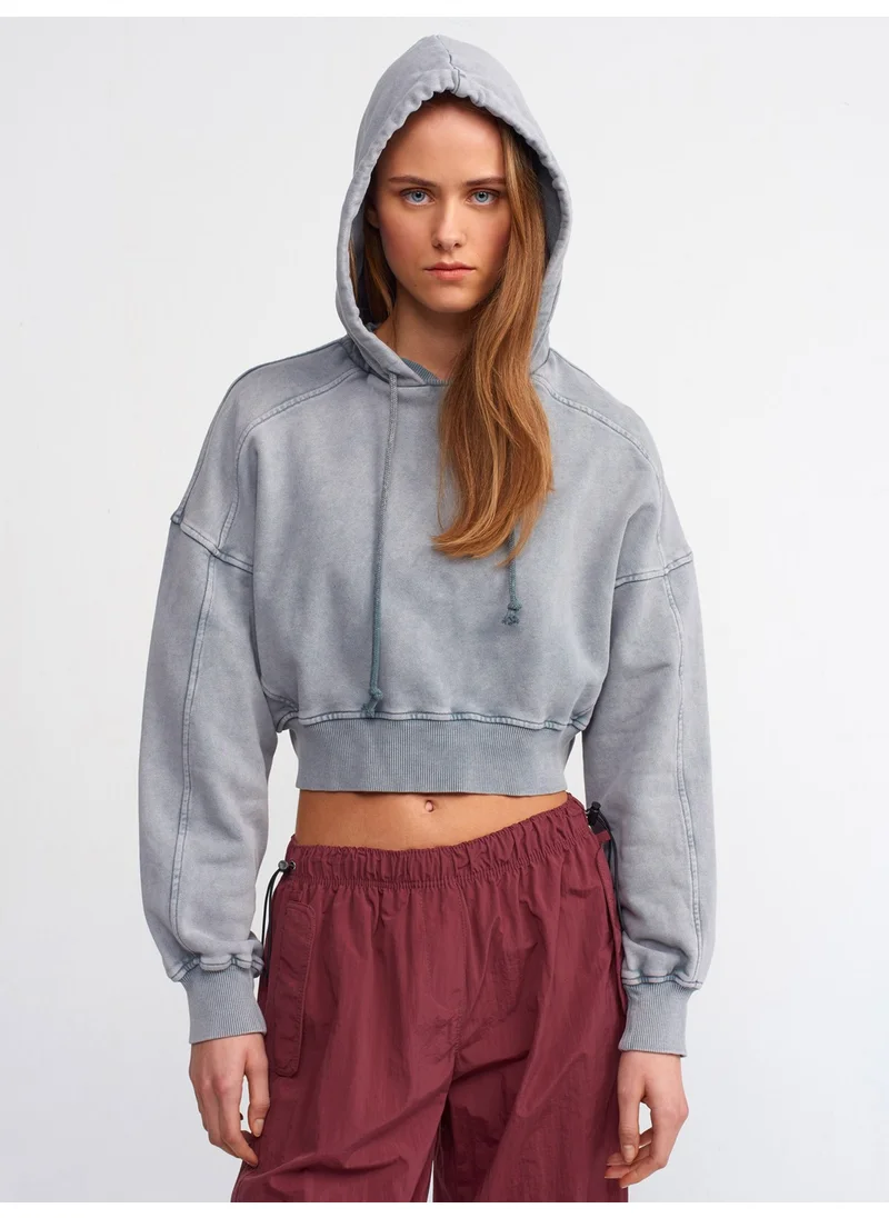 ديلفين 40199 Wash Effect Sweatshirt-Grey