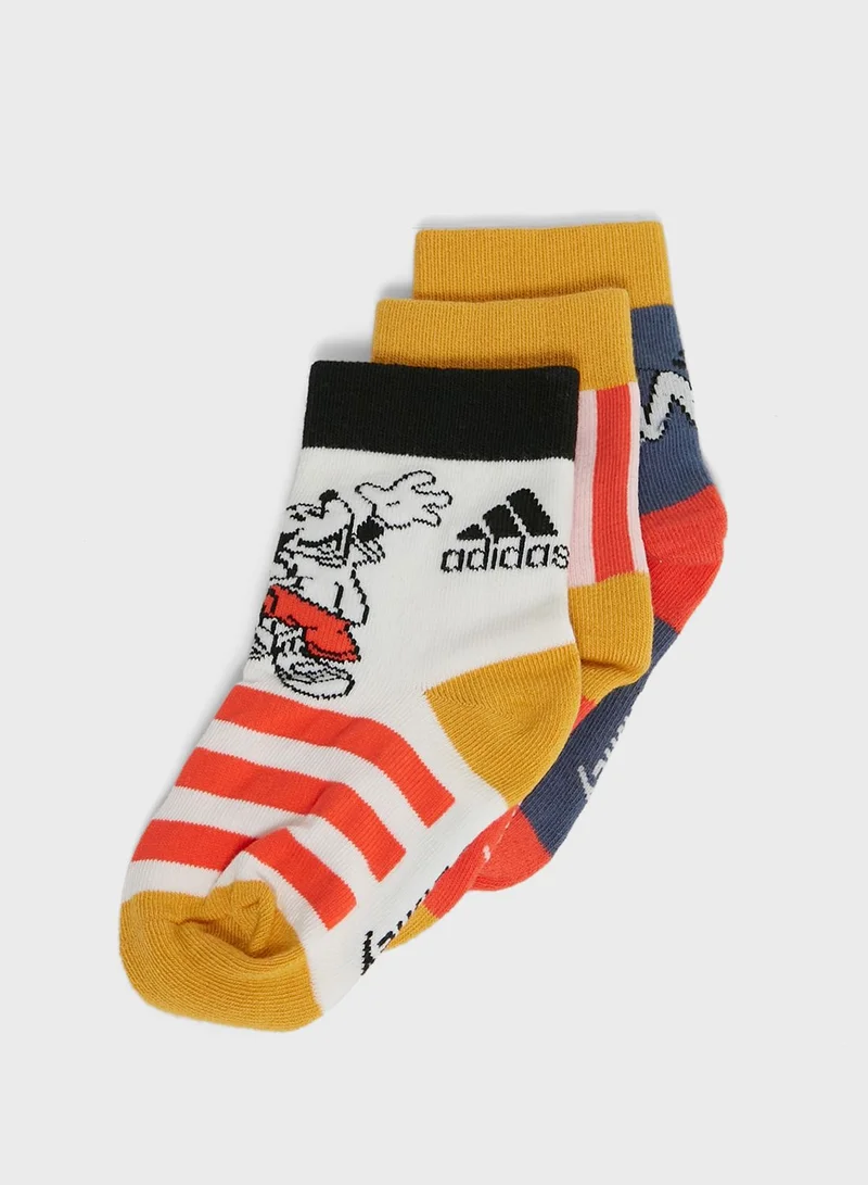 Adidas 3 Pack Disney Little Kids Mickey Mouse Socks